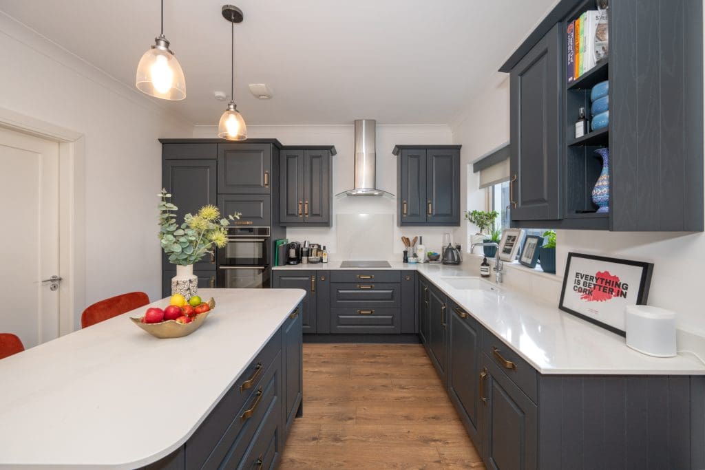 Contemporary kitchen in 3 bedroom semi detached house Carrigaline