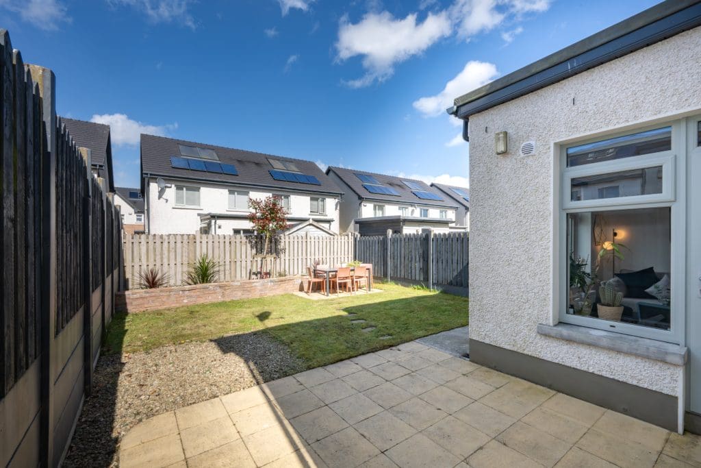 Rear garden at 19 The Lawn Janeville Carrigaline Cork private outdoor space