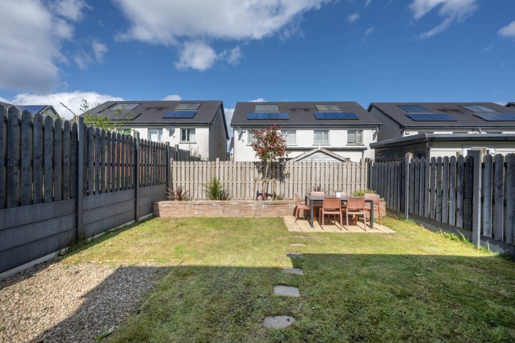 Rear garden at 19 The Lawn Janeville Carrigaline Cork private outdoor space