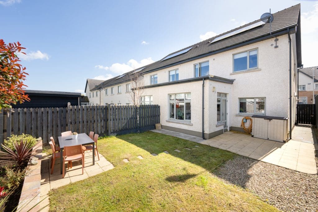 Back garden of 3 bedroom house for sale in Janeville Carrigaline